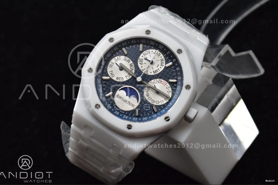 White Calendar Best Ceramic APSF Bracelet Edition 26579cb A5134 Oak Ceramic Perpetual on Royal 0425